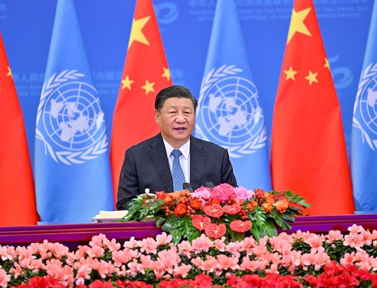  2021年10月25日，国家主席习近平在北京出席中华人民共和国恢复联合国合法席位50周年纪念会议并发表重要讲话。